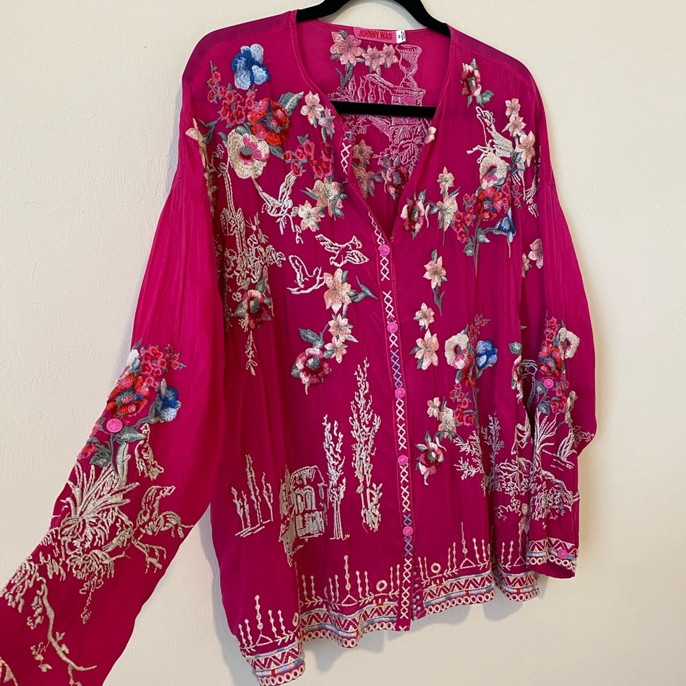 Johnny Was Elias blouse boho top women’s size medium - Picture 4 of 11